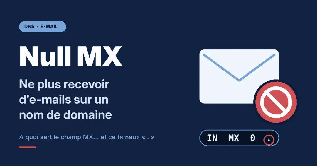 Ne plus recevoir d’e-mails sur un nom de domaine : le Null MX et son mystérieux « . »
